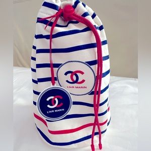 Chanel beauty pouch and charm